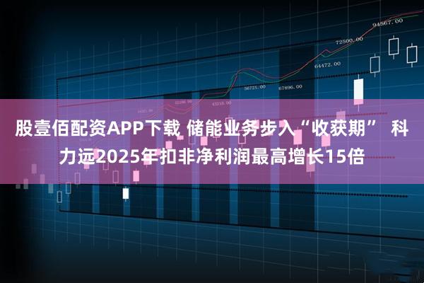 股壹佰配资APP下载 储能业务步入“收获期”  科力远2025年扣非净利润最高增长15倍